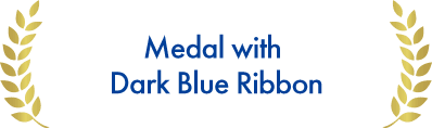 Medal with Dark Blue Ribbon